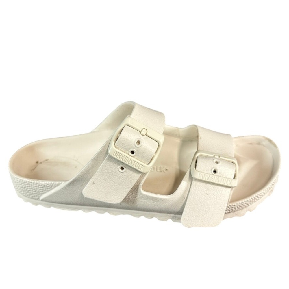 Birkenstock Arizona EVA Sandals Off White Cream Two Strap Slides Womens 38